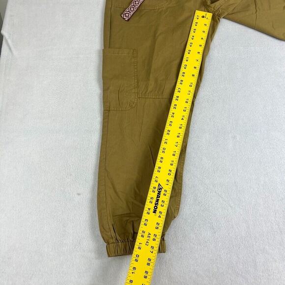 Sundance Catalog Pants Womens 12 Bronze Cargo Jogger Button Fly Belted - Picture 3 of 9